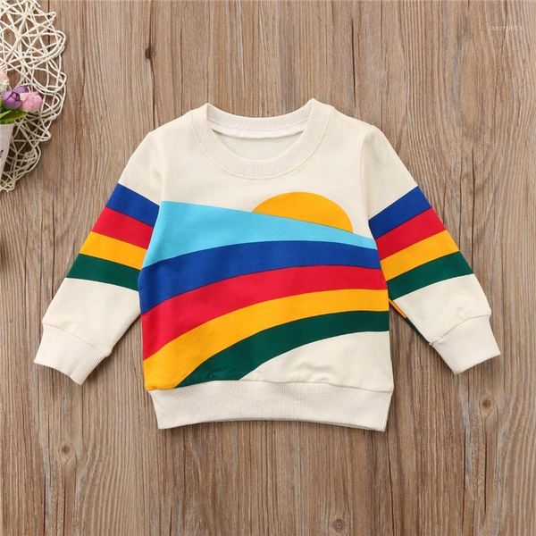 2018 brand toddler baby girls kid shirt clothes rainbow striped sweatshirt clothes cotton warm pullover soft clothing 1-6y1, Black
2018 brand toddler baby girls kid shirt clothes rainbow striped sweatshirt clothes cotton warm pullover soft clothing 1-6y1, Black