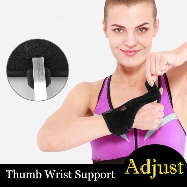 wrist support 1pcs elastic thumb wristband spring steel wrap hand palm brace right or left corrector bandage1, Black;red
wrist support 1pcs elastic thumb wristband spring steel wrap hand palm brace right or left corrector bandage1, Black;red