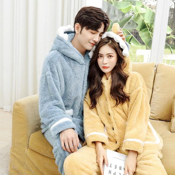 mimi qiu dong season couples flannel pajamas han edition with thick warm big yards men women coral fleece leisurewear suit, Black;brown
mimi qiu dong season couples flannel pajamas han edition with thick warm big yards men women coral fleece leisurewear suit, Black;brown