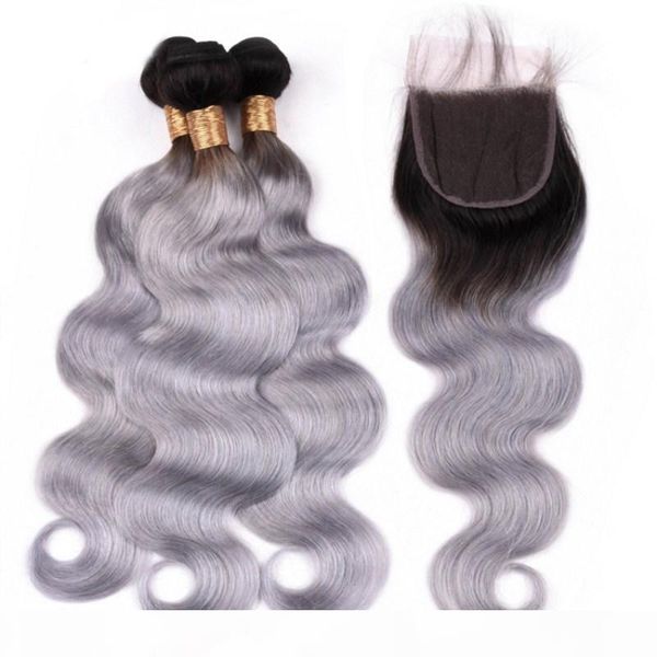 dark root silver grey ombre human hair bundles with closure body wave 1b grey ombre 4x4 lace front closure with weaves brazilian hair, Black;brown
dark root silver grey ombre human hair bundles with closure body wave 1b grey ombre 4x4 lace front closure with weaves brazilian hair, Black;brown