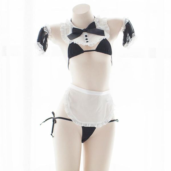 kawaii girls japanes ruffle bow knot maid uniform cosplay split type underwear bra panties intimates set, Red;black
kawaii girls japanes ruffle bow knot maid uniform cosplay split type underwear bra panties intimates set, Red;black
