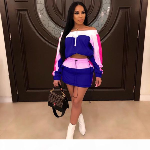 women 2 piece dress pullover slash neck off shoulder long sleeve crop panelled mini skirt above knee summer clothing plus size 196, White
women 2 piece dress pullover slash neck off shoulder long sleeve crop panelled mini skirt above knee summer clothing plus size 196, White