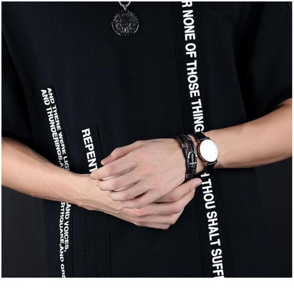 anchor three layer brown black genuine leather bracelet for men anch jllaaa
anchor three layer brown black genuine leather bracelet for men anch jllaaa