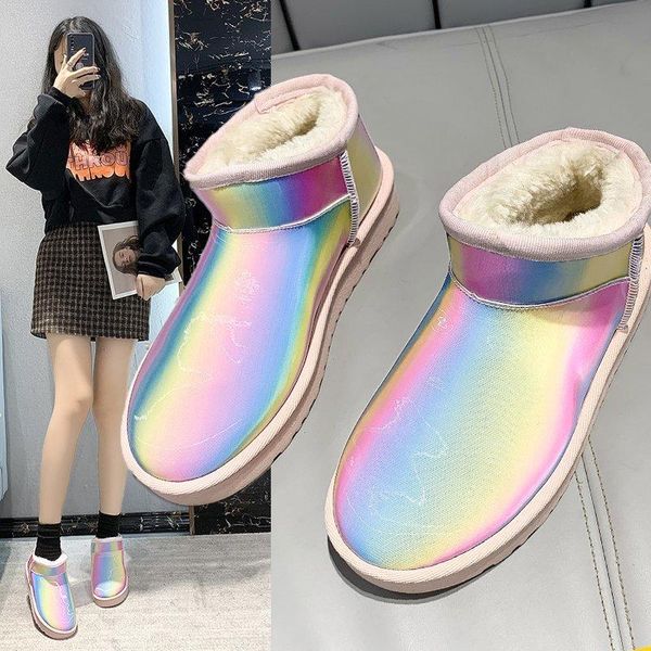 радуга красочные дамы снег сапоги зима теплая круглый toe женщины boots flat голеностопного девушку скольжение на женский шорт, Black
радуга красочные дамы снег сапоги зима теплая круглый toe женщины boots flat голеностопного девушку скольжение на женский шорт, Black