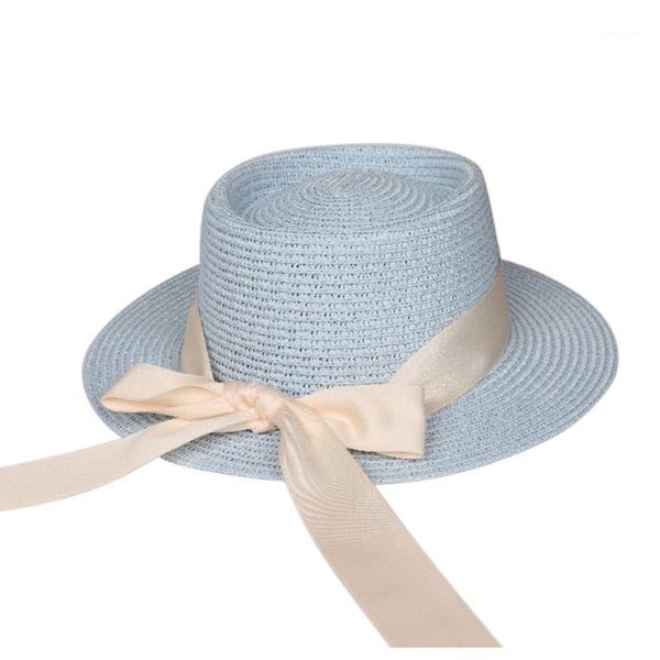 women straw hat holiday daily decorate uv protection summer beach shade cap bowknot ribbon sunscreen casual adjustable rope1, Blue;gray
women straw hat holiday daily decorate uv protection summer beach shade cap bowknot ribbon sunscreen casual adjustable rope1, Blue;gray