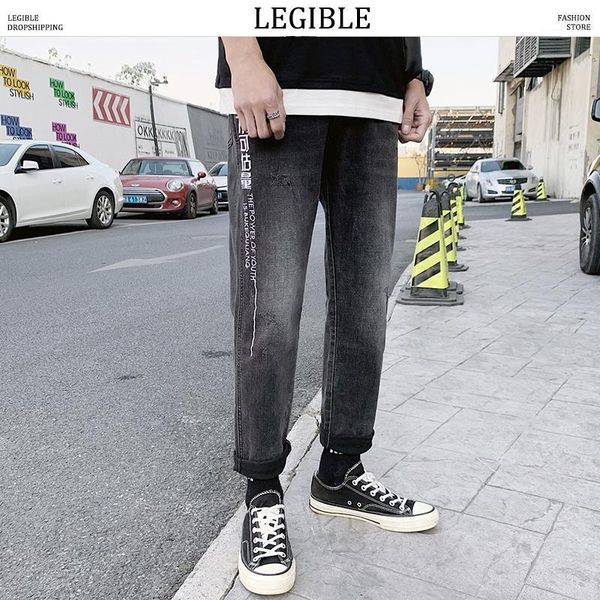 men's jeans legible 2021 spring autumn straight pants mens fashion letter printed denim men casual loose men1, Blue
men's jeans legible 2021 spring autumn straight pants mens fashion letter printed denim men casual loose men1, Blue