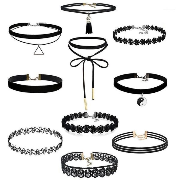 gothic choker necklace black lace velvet strip woman collar party jewelry neck accessories chokers handcrafted chain necklace1, Golden;silver
gothic choker necklace black lace velvet strip woman collar party jewelry neck accessories chokers handcrafted chain necklace1, Golden;silver