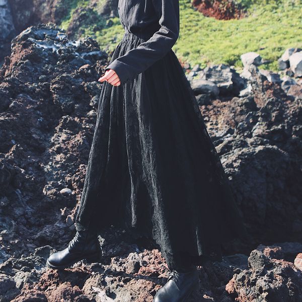 fashion black embroidered lace skirt super fairy medium length high waist mesh skirt large swing a-shaped green skirts
fashion black embroidered lace skirt super fairy medium length high waist mesh skirt large swing a-shaped green skirts