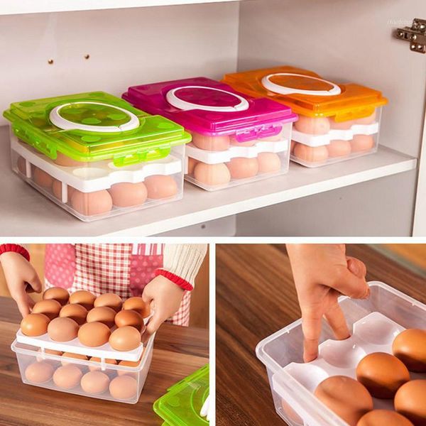 24 grid egg box container convenient storage boxes double layer durable multifunctional crisper1
24 grid egg box container convenient storage boxes double layer durable multifunctional crisper1