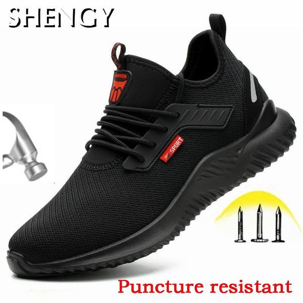 men casual shoes men safety work shoes 2020 with steel toe cap punctureproof boots lightweight breathable sneakers tenis hombre, Black
men casual shoes men safety work shoes 2020 with steel toe cap punctureproof boots lightweight breathable sneakers tenis hombre, Black