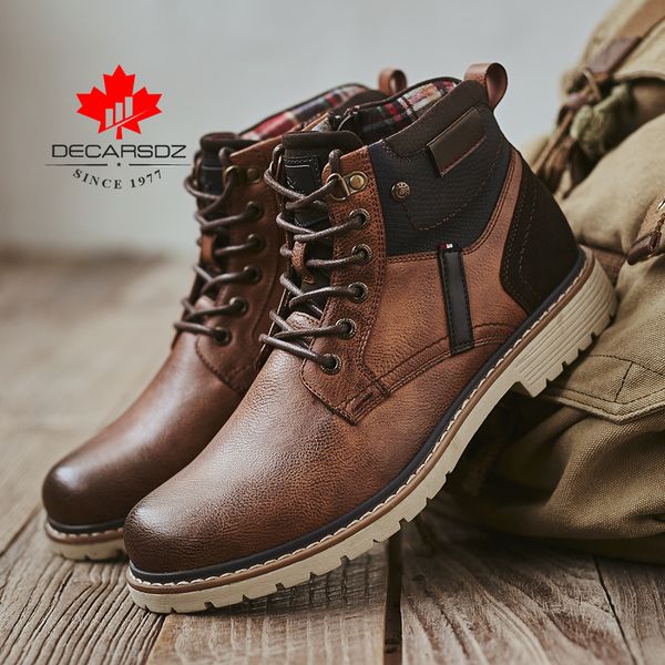 decarsdz autumn comfy durable outsole lace-up fashion shoes 2020 leather casual men brand design men's boots, Red;white
decarsdz autumn comfy durable outsole lace-up fashion shoes 2020 leather casual men brand design men's boots, Red;white