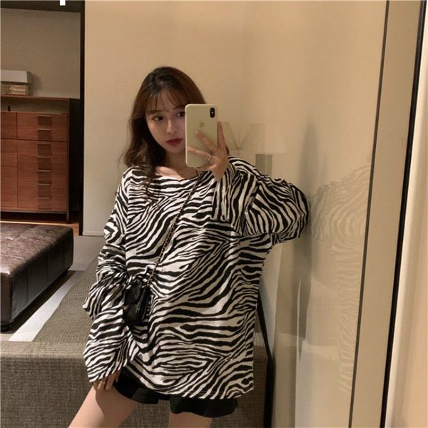 2021 new spring zebra printing long sleeves female shirt trend looses hong kong retro-bottoming t-shirts y436 i05j, White
2021 new spring zebra printing long sleeves female shirt trend looses hong kong retro-bottoming t-shirts y436 i05j, White