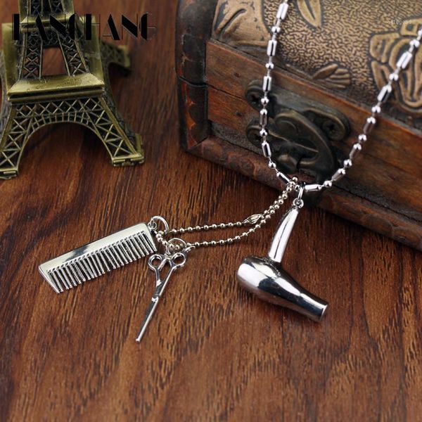 chains whole salecreative jewelry neck lace tools hair dryer/scissor/comb pendants necklace barber shop dresser present collier1, Silver
chains whole salecreative jewelry neck lace tools hair dryer/scissor/comb pendants necklace barber shop dresser present collier1, Silver