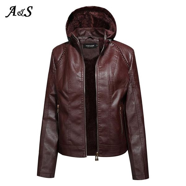 faux leather jacket women hoodies gothic basic pu fleece warm outerwear hooded zipper waterproof ladies coat kg-1057, Black
faux leather jacket women hoodies gothic basic pu fleece warm outerwear hooded zipper waterproof ladies coat kg-1057, Black