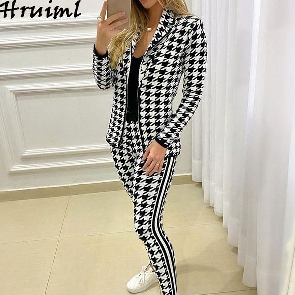 houndstooth woman 2 piece sets long sleeve turn-down collar jacket&long pants autumn winter 2 pieces set for women no belt 201106, Black;brown
houndstooth woman 2 piece sets long sleeve turn-down collar jacket&long pants autumn winter 2 pieces set for women no belt 201106, Black;brown