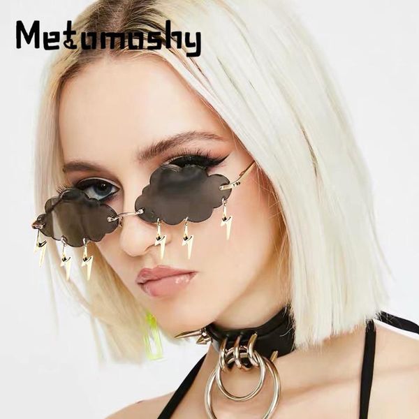 sunglasses fashion rimless women 2021 vintage lighting tassel steampunk men punk glasses shades uv400 oculos femme, White;black
sunglasses fashion rimless women 2021 vintage lighting tassel steampunk men punk glasses shades uv400 oculos femme, White;black