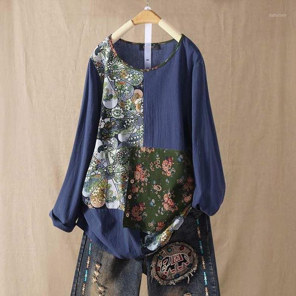 zanzea women vintage floral printe blouse casual pacthwork spring o neck long sleeve cotton linen blusas female shirt robe1, White
zanzea women vintage floral printe blouse casual pacthwork spring o neck long sleeve cotton linen blusas female shirt robe1, White