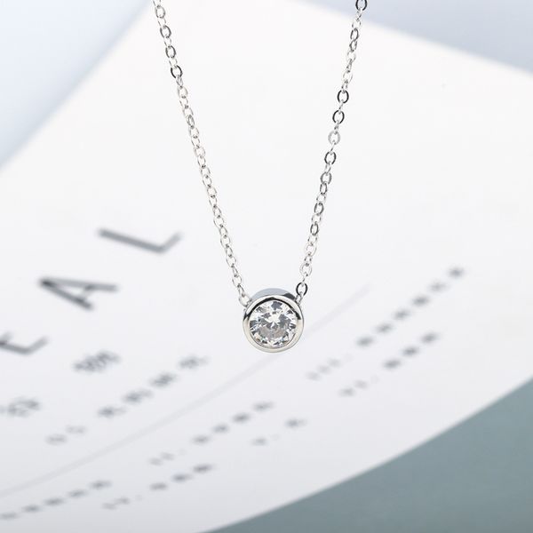 fashion 925 sterling silver necklace round single diamond clavicle chain lady my first half of life tang jing same necklace generation fashi
fashion 925 sterling silver necklace round single diamond clavicle chain lady my first half of life tang jing same necklace generation fashi