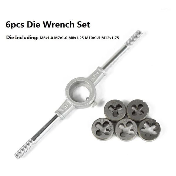 6/8pcs metric die wrench set round dies screw thread taps hand tools hss practical tool parts1
6/8pcs metric die wrench set round dies screw thread taps hand tools hss practical tool parts1