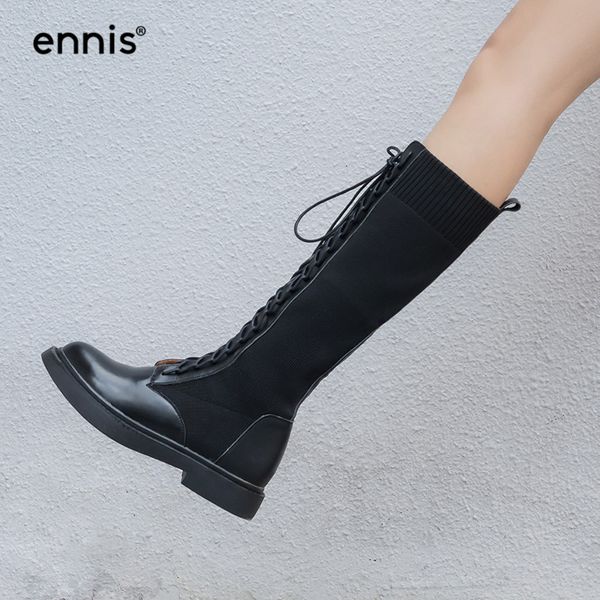 ennis street fashion black knee high boots women genuine leather flat lace up boots winter stretch round toe punk shoes new l933
ennis street fashion black knee high boots women genuine leather flat lace up boots winter stretch round toe punk shoes new l933