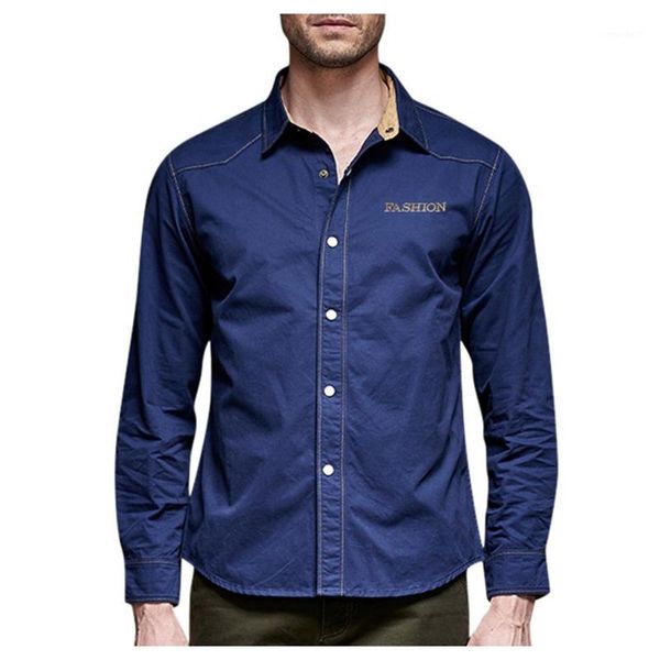 men's casual shirts fashion men blouse solid outdoor long sleeve turn-down collar 2021 spring autumn leisure shirt for men1, White;black
men's casual shirts fashion men blouse solid outdoor long sleeve turn-down collar 2021 spring autumn leisure shirt for men1, White;black