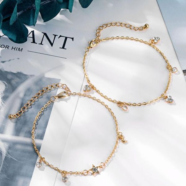 2020 women's crystal gold chain simple anklet female bohemian pentagram moon pendant leg foot jewelry ank jlllmk, Red;blue
2020 women's crystal gold chain simple anklet female bohemian pentagram moon pendant leg foot jewelry ank jlllmk, Red;blue