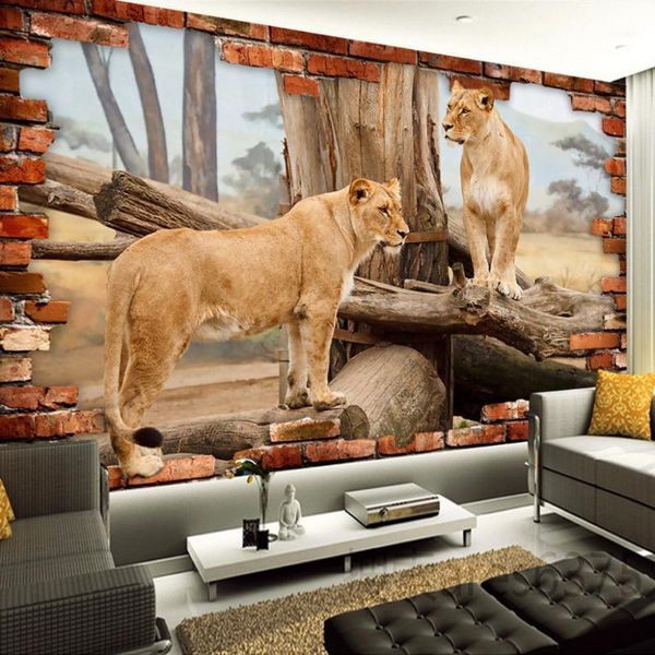 drop shipping custom p wallpaper 3d stereo space brick wall animal lion background wall sticker mural papel de parede1
drop shipping custom p wallpaper 3d stereo space brick wall animal lion background wall sticker mural papel de parede1