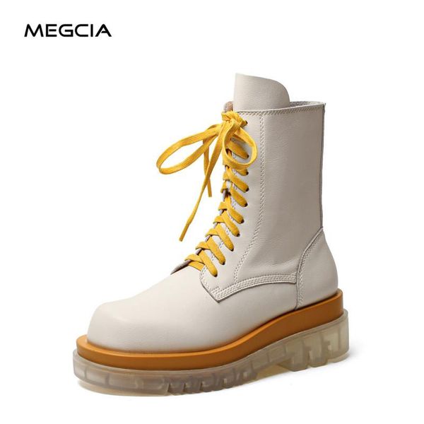 megcia fashion martin boots female genuine leather women boots crystal thick sole lace up ankle autumn zipper shoes a62, Black
megcia fashion martin boots female genuine leather women boots crystal thick sole lace up ankle autumn zipper shoes a62, Black