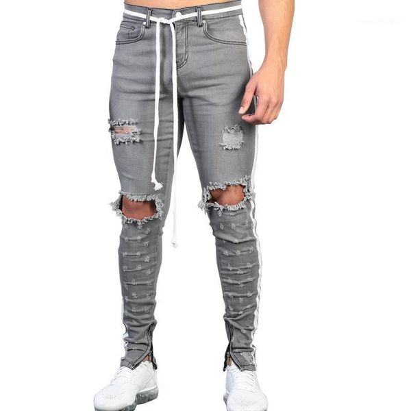 men's jeans moruancle men hi street destroyed fashion streetwear ripped denim pants with ankle zipper distressed jean trousers holes1, Blue
men's jeans moruancle men hi street destroyed fashion streetwear ripped denim pants with ankle zipper distressed jean trousers holes1, Blue