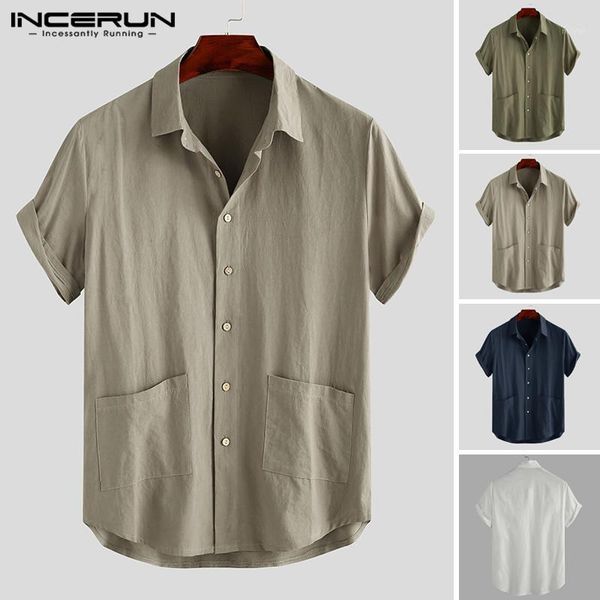 men's casual shirts 2021 summer solid color man short sleeve lapel shirt cotton loose blouse men pockets button up breathable camisa 71, White;black
men's casual shirts 2021 summer solid color man short sleeve lapel shirt cotton loose blouse men pockets button up breathable camisa 71, White;black