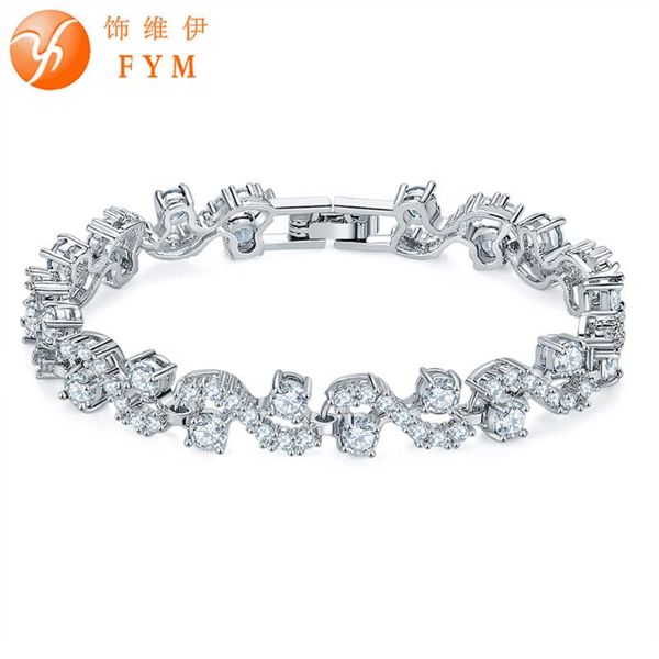 fym brand fashion jewelry silver color bracelets & bangles for women luxury clear cubic zircon bracelet jewelry accessories, Black
fym brand fashion jewelry silver color bracelets & bangles for women luxury clear cubic zircon bracelet jewelry accessories, Black