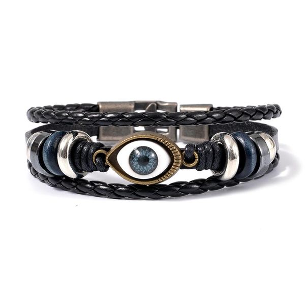 eif dock multi layers evil eye black round beads charm leather bracelet for men personality jewelry accessories party gift sqcigr, Golden;silver
eif dock multi layers evil eye black round beads charm leather bracelet for men personality jewelry accessories party gift sqcigr, Golden;silver