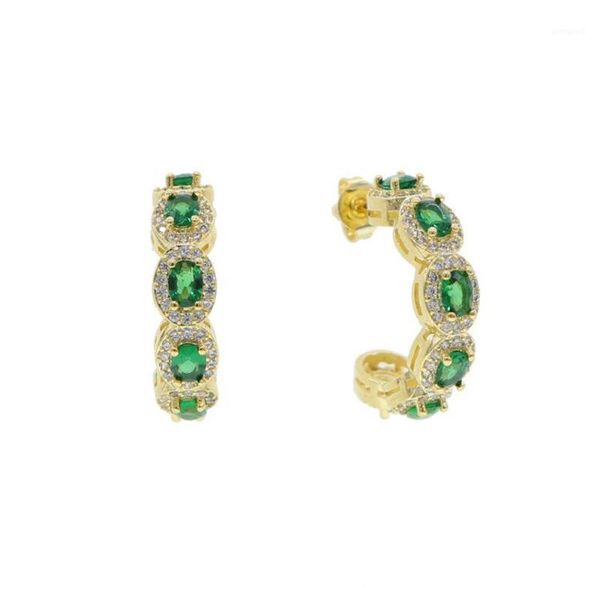 hoop & huggie oval green white cubic zirconia cz circle earring 2021 summer trendy women jewelry1, Golden;silver
hoop & huggie oval green white cubic zirconia cz circle earring 2021 summer trendy women jewelry1, Golden;silver