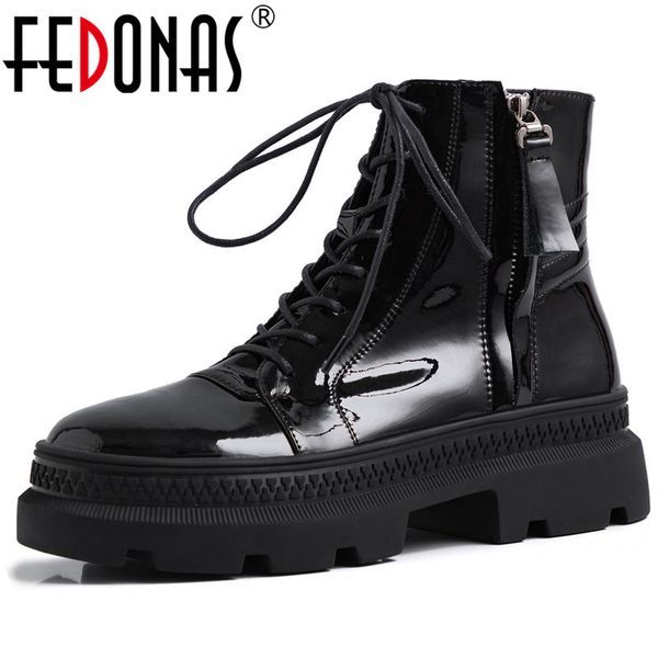 fedonas cow patent leather women ankle comfortable flats platform night club shoes woman winter warm short boots q1104, Black
fedonas cow patent leather women ankle comfortable flats platform night club shoes woman winter warm short boots q1104, Black