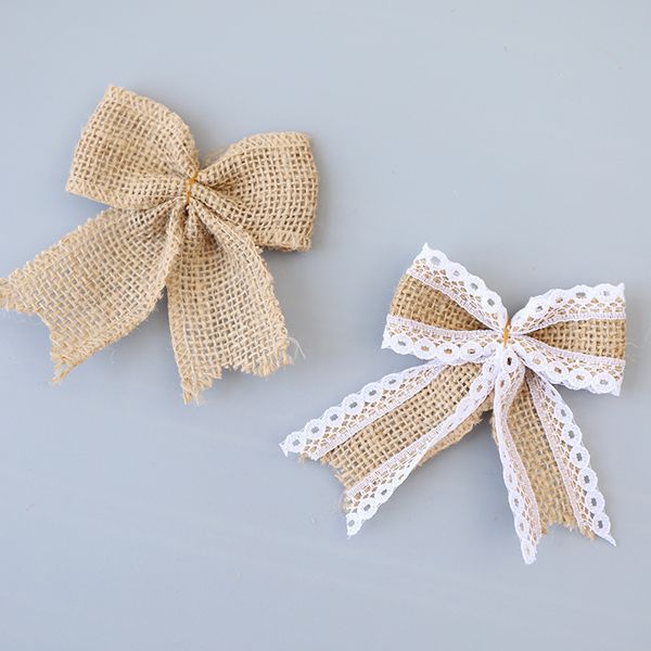 with lace 5pcs natural jute burlap hessian bow ties for christmas new year box decoration valentine's day gift wrapping
with lace 5pcs natural jute burlap hessian bow ties for christmas new year box decoration valentine's day gift wrapping
