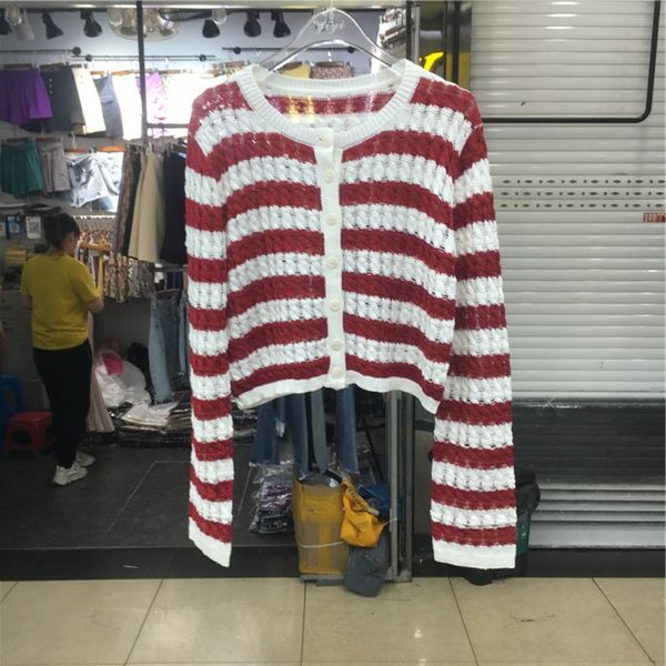 7ttrl hong kong hong style style early sleeve 2020 neck autumn korean kong contrast color super fire striped cardigan knitwear women's, White;black
7ttrl hong kong hong style style early sleeve 2020 neck autumn korean kong contrast color super fire striped cardigan knitwear women's, White;black