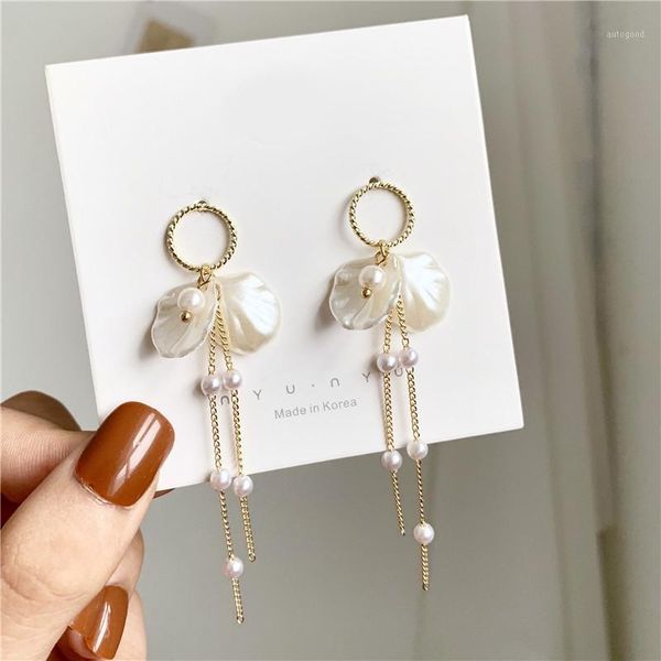 stud s925 silver needle classic shell flower earrings for women fashion brand long pearl tassel earring wedding jewelry1, Golden;silver
stud s925 silver needle classic shell flower earrings for women fashion brand long pearl tassel earring wedding jewelry1, Golden;silver