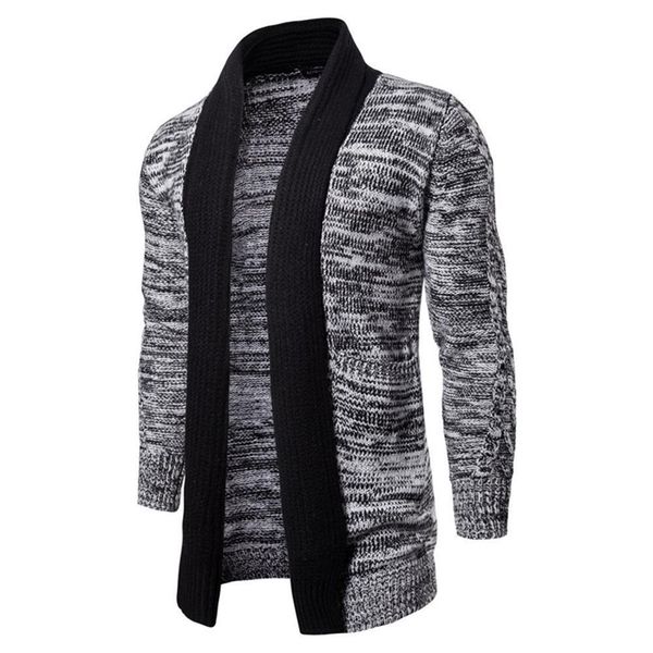 warm casual men sweater long knitted turn-down collar outerwear sweaters 201123, White;black
warm casual men sweater long knitted turn-down collar outerwear sweaters 201123, White;black
