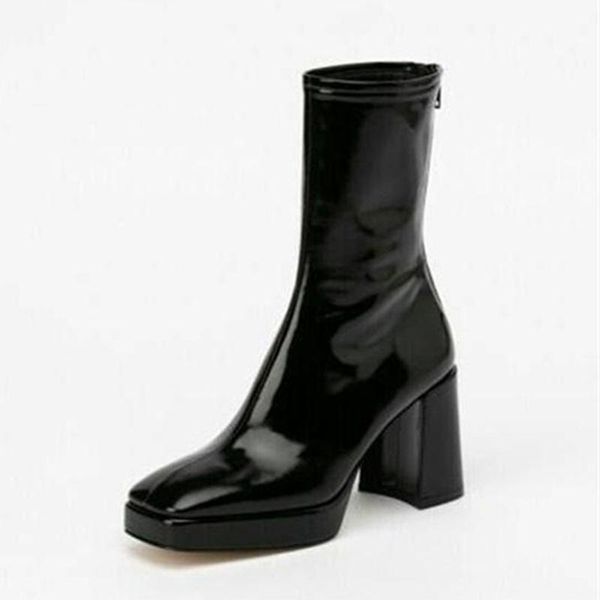 boots 2021 brand short women shoes thick high heels zipper autumn winter ankle for motorcycle 34-43, Black
boots 2021 brand short women shoes thick high heels zipper autumn winter ankle for motorcycle 34-43, Black