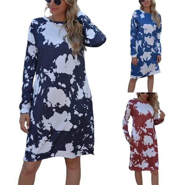 2020 fashion trend women autumn new tie-dyed pattern dress long sleeve round neck pocket casual fitting slim one piece dress1, Black;gray
2020 fashion trend women autumn new tie-dyed pattern dress long sleeve round neck pocket casual fitting slim one piece dress1, Black;gray