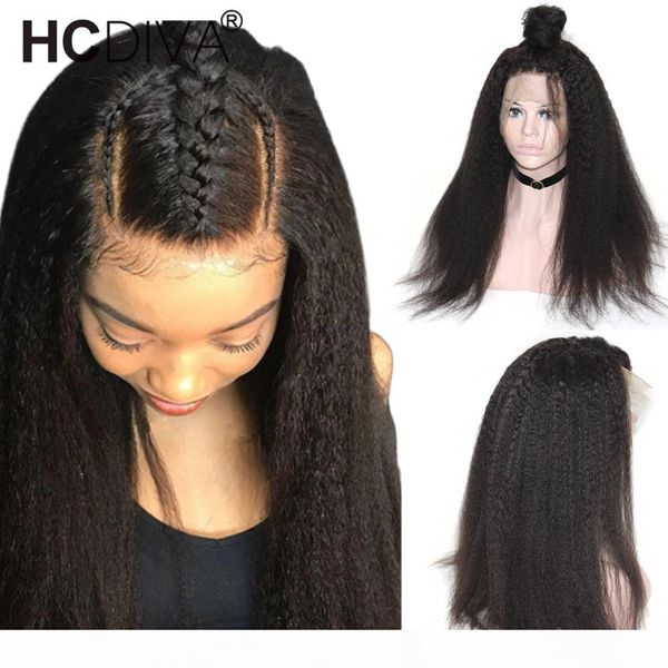 hcdiva kinky straight human hair wigs 360 lace frontal wigs for black women pre plucked with baby hair 150% density brazilian remy hair wigs, Black;brown
hcdiva kinky straight human hair wigs 360 lace frontal wigs for black women pre plucked with baby hair 150% density brazilian remy hair wigs, Black;brown