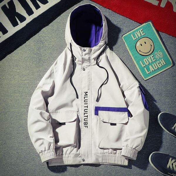 hooded jacket personality tooling jacket spring and autumn new loose casual sports all-match wholesale men's clothing, Black;brown
hooded jacket personality tooling jacket spring and autumn new loose casual sports all-match wholesale men's clothing, Black;brown