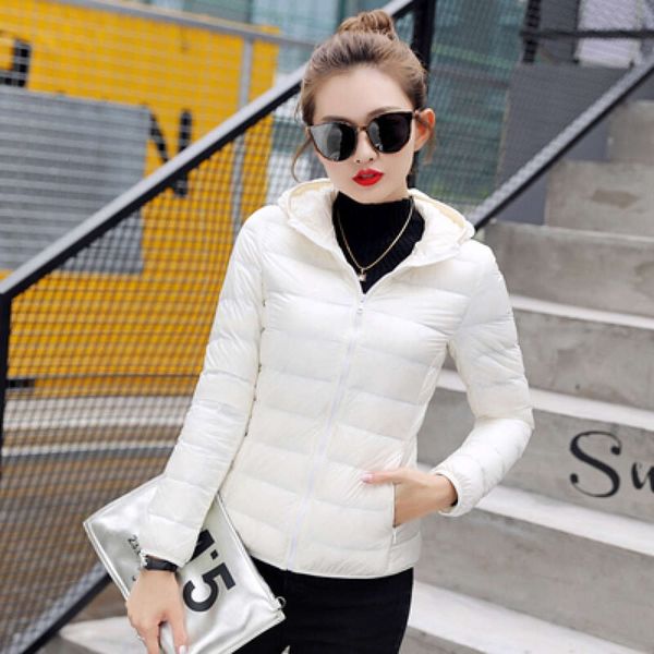 high end quality off-season ultra light clothing slim stand collar korean mother's oversize coat white women's hooded s, Black
high end quality off-season ultra light clothing slim stand collar korean mother's oversize coat white women's hooded s, Black