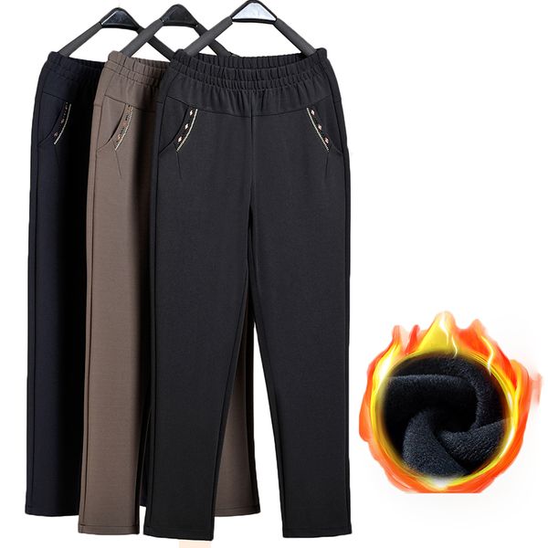 2021 new autumn women trousers elastic waist straight size 5xl middle-aged female winter plus velvet warm pants xpl7, Black;white
2021 new autumn women trousers elastic waist straight size 5xl middle-aged female winter plus velvet warm pants xpl7, Black;white
