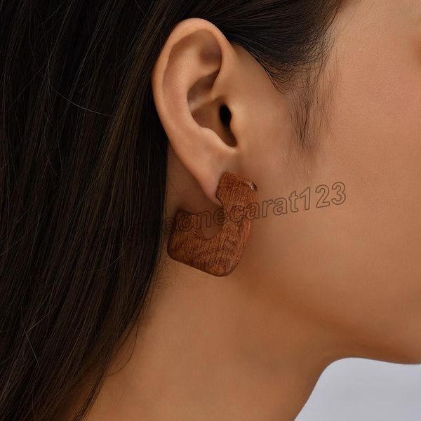 simple fashion female geometric square drop earring for women beach style boho trendy brown natural wood dangle earring jewelry, Silver
simple fashion female geometric square drop earring for women beach style boho trendy brown natural wood dangle earring jewelry, Silver