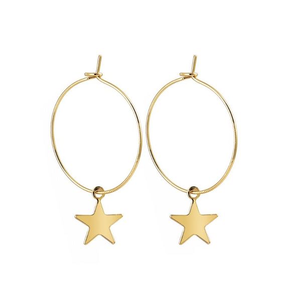 simple round earrings for women gold color star pendant fashion korean charm earrings modern creative jewelry gift, Golden;silver
simple round earrings for women gold color star pendant fashion korean charm earrings modern creative jewelry gift, Golden;silver