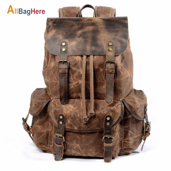 outdoor bags 2021 men's vintage school travel sports camping hiking rucksack quality waxed canvas leather casual men lapbackpack
outdoor bags 2021 men's vintage school travel sports camping hiking rucksack quality waxed canvas leather casual men lapbackpack