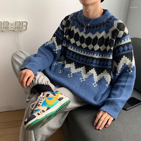 winter 2020 new men's 5-color crew neck loose sweater geometric pattern knitting casual fashion versatile pullover sizem-2xl1, White;black
winter 2020 new men's 5-color crew neck loose sweater geometric pattern knitting casual fashion versatile pullover sizem-2xl1, White;black