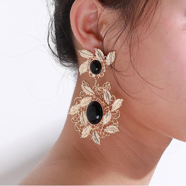 dangle & chandelier jouval gold feather leaf carved drop earrings for women vintage flower plant crystal big statement earring female jewelr, Silver
dangle & chandelier jouval gold feather leaf carved drop earrings for women vintage flower plant crystal big statement earring female jewelr, Silver