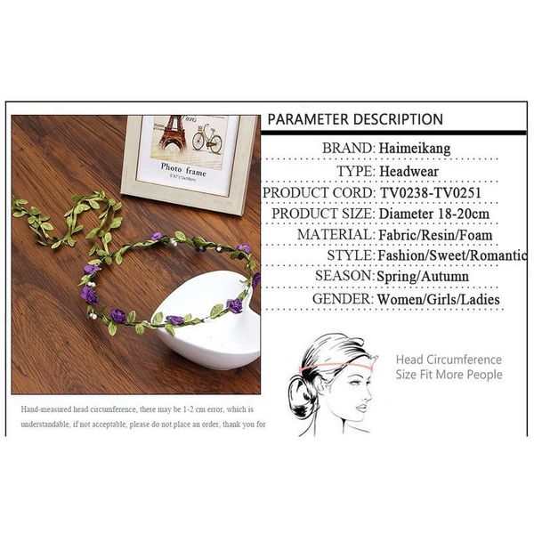 haimeikang bridesmaid artificial flower headband wreath paper flowers hairband hair accessories flower crown beach jllzec
haimeikang bridesmaid artificial flower headband wreath paper flowers hairband hair accessories flower crown beach jllzec
